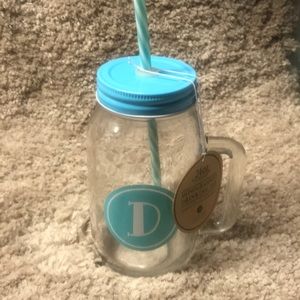 24oz monogrammed drinking jar GLASS